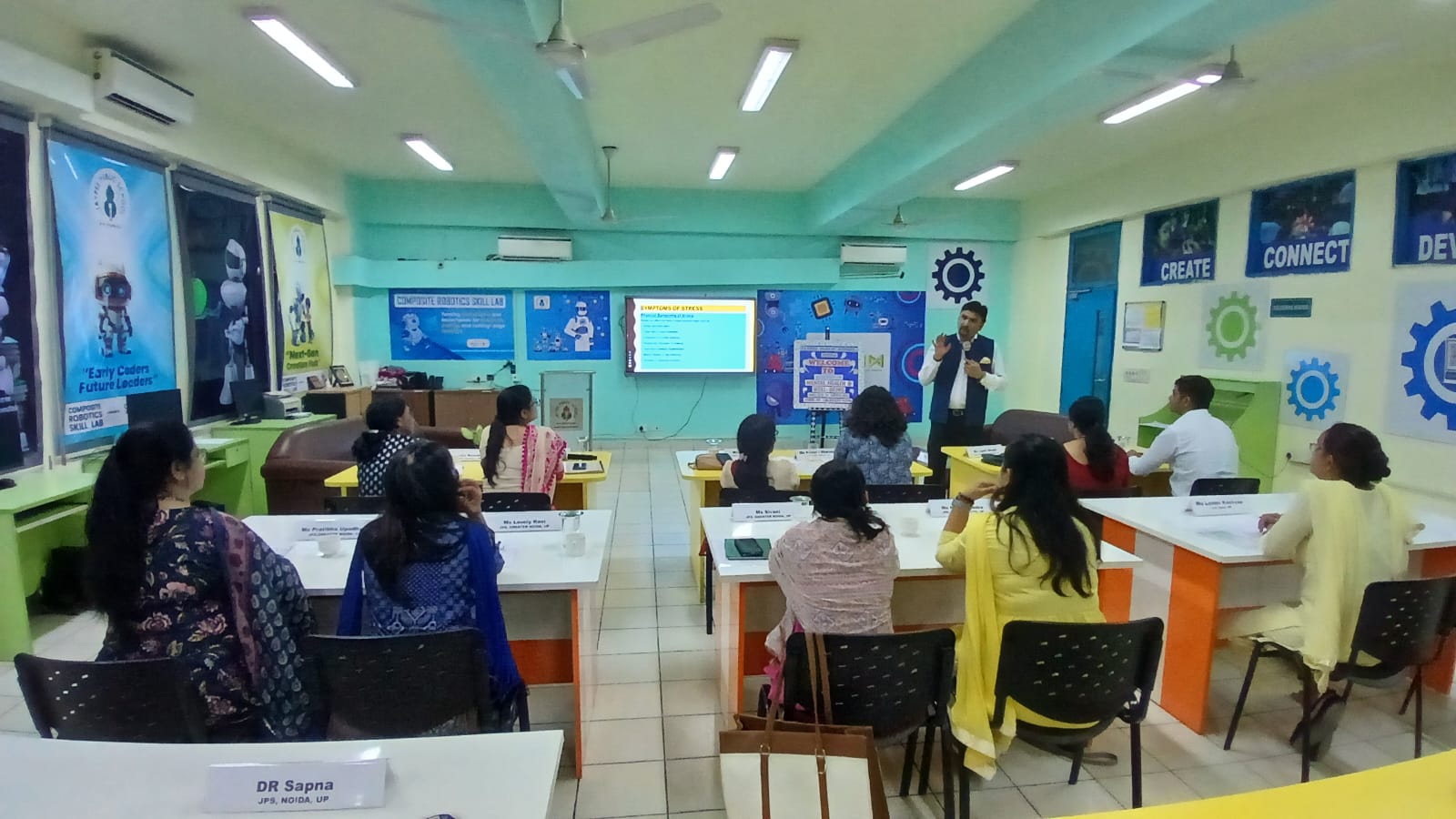 Children engaged in knowledge classes at Adhyayan